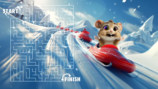 Free Printable 5 Mazes Pack - Sled to HamstyLand