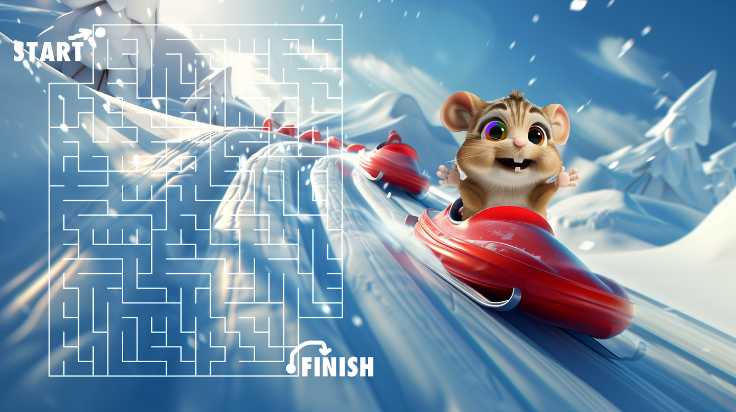 Free Printable 5 Mazes Pack - Sled to HamstyLand